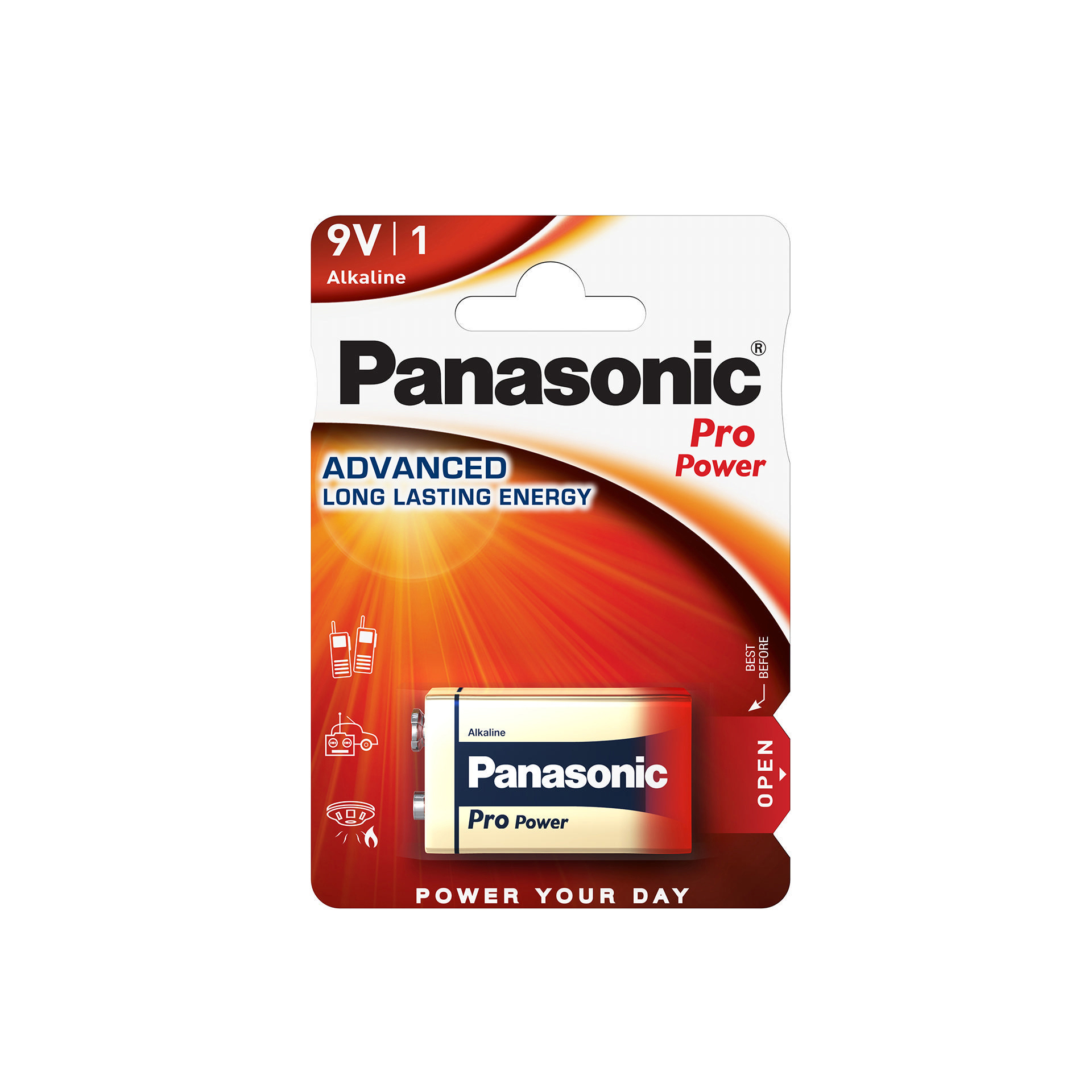 PANASONIC 00245998 Volt Alkaline, 9 6LF22PPG/1BP Batterie, E-Block