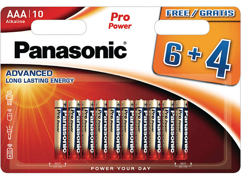 LR03PPG/10BW Alkaline, (Micro) Volt 1.5 Batterie, AAA PANASONIC