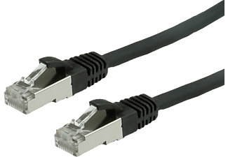 VALUE 21.99.1285 - Netzwerkkabel, 10 m, Cat-6, geschirmt, Schwarz