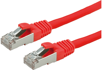 VALUE 21.99.1261 - Netzwerkkabel, 5 m, Cat-6, geschirmt, Rot