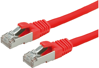 VALUE 21.99.1281 - Netzwerkkabel, 10 m, Cat-6, geschirmt, Rot