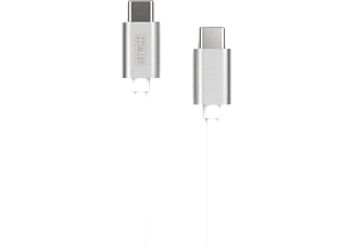 ARTWIZZ 7990-1567 - Ladekabel/Datenkabel USB-C (Silber/Weiss)