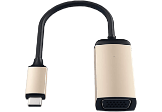 SATECHI ST-TCVGAG - Adaptateur USB-C vers VGA (Noir/Or)