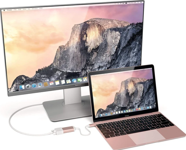 SATECHI ST-TCVGAR - Adattatore da USB-C a VGA (Bianco/Oro rosa)