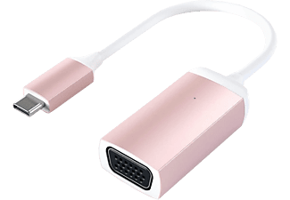 SATECHI ST-TCVGAR - Adaptateur USB-C vers VGA (Blanc/Or rose)