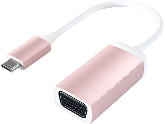 SATECHI ST-TCVGAR - Adattatore da USB-C a VGA (Bianco/Oro rosa)