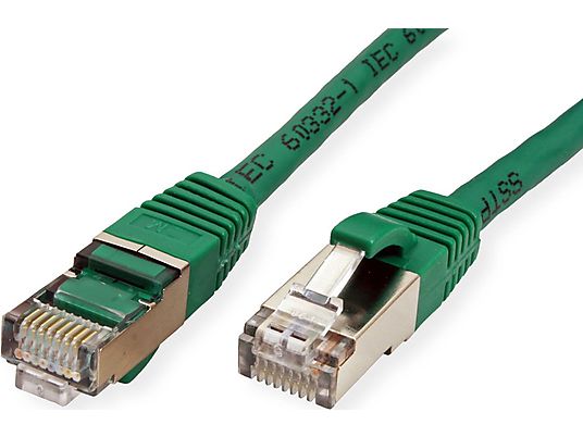 VALUE 21.99.1263 - Câble réseau, 5 m, Cat-6, non blindé, Vert