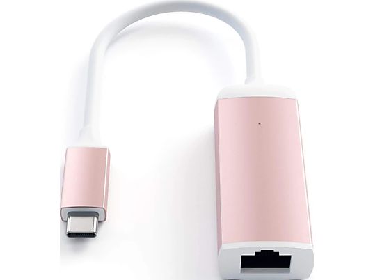 SATECHI ST-TCENR - Adaptateur USB-C vers Ethernet (Blanc/Or rose)