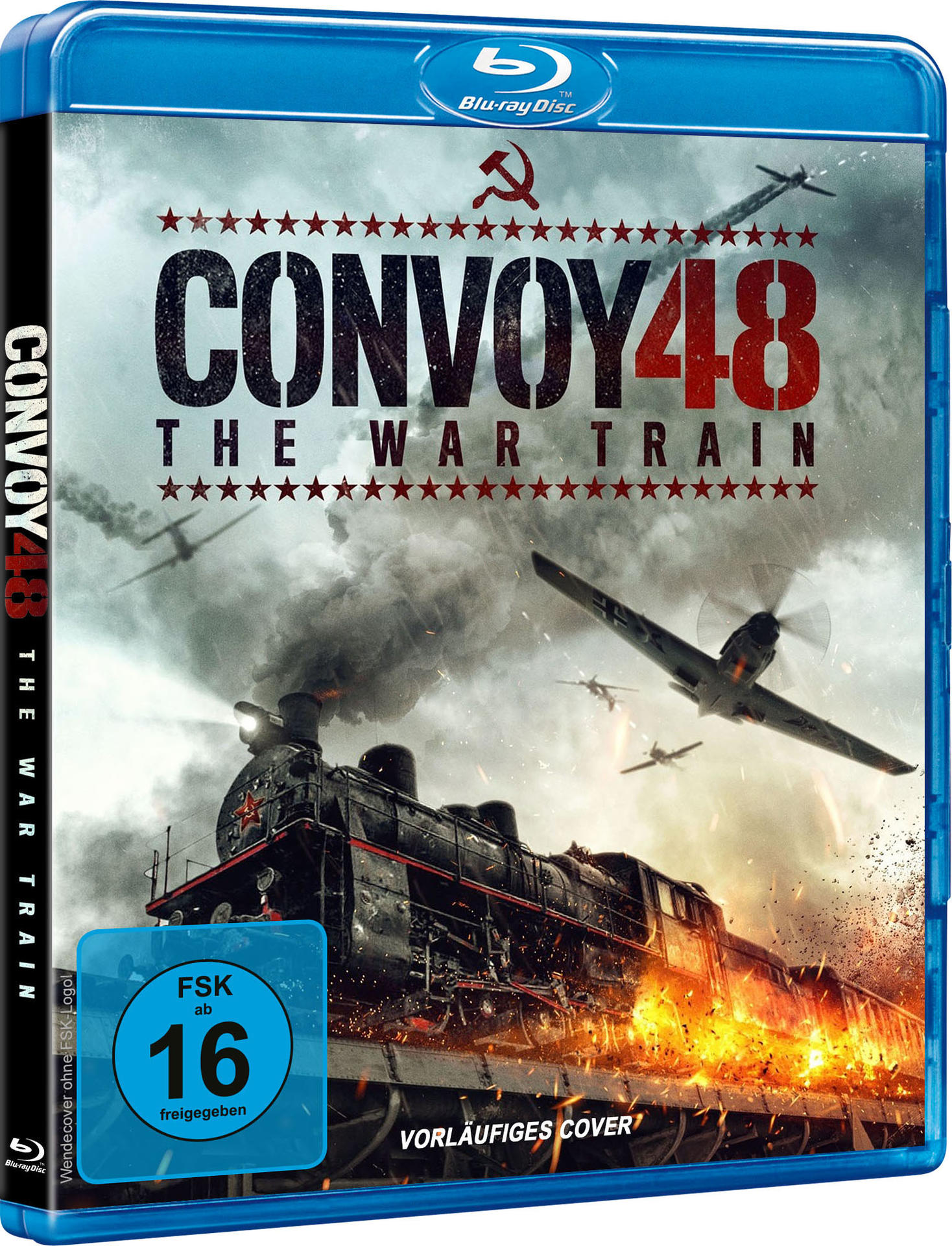 Blau verpackte Blu-ray Disc Hülle. Das Cover zeigt ein Bild eines Zuges und Flugzeuge in einer Kriegsszene.