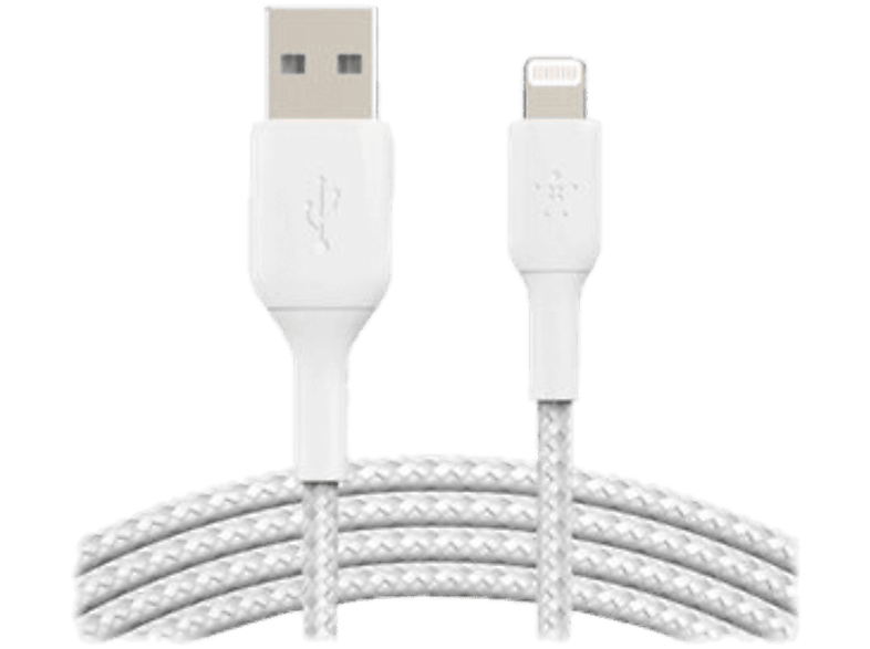 Belkin Usb-kabel - Lightning Nylon 1 M Wit (caa002bt2mwh)