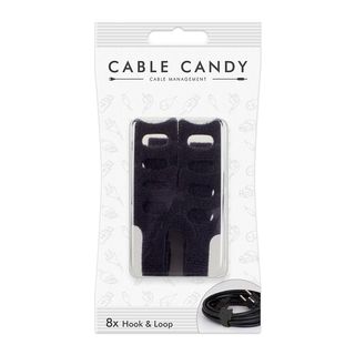 CABLE CANDY Hook & Loop - Fascetta per cavi (Nero)