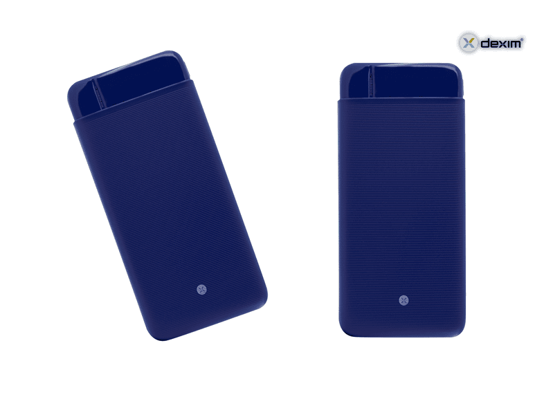 dexim m16 dca0026 bl type c ve micro usb girisli 10 000mah tasinabilir sarj cihazi mavi