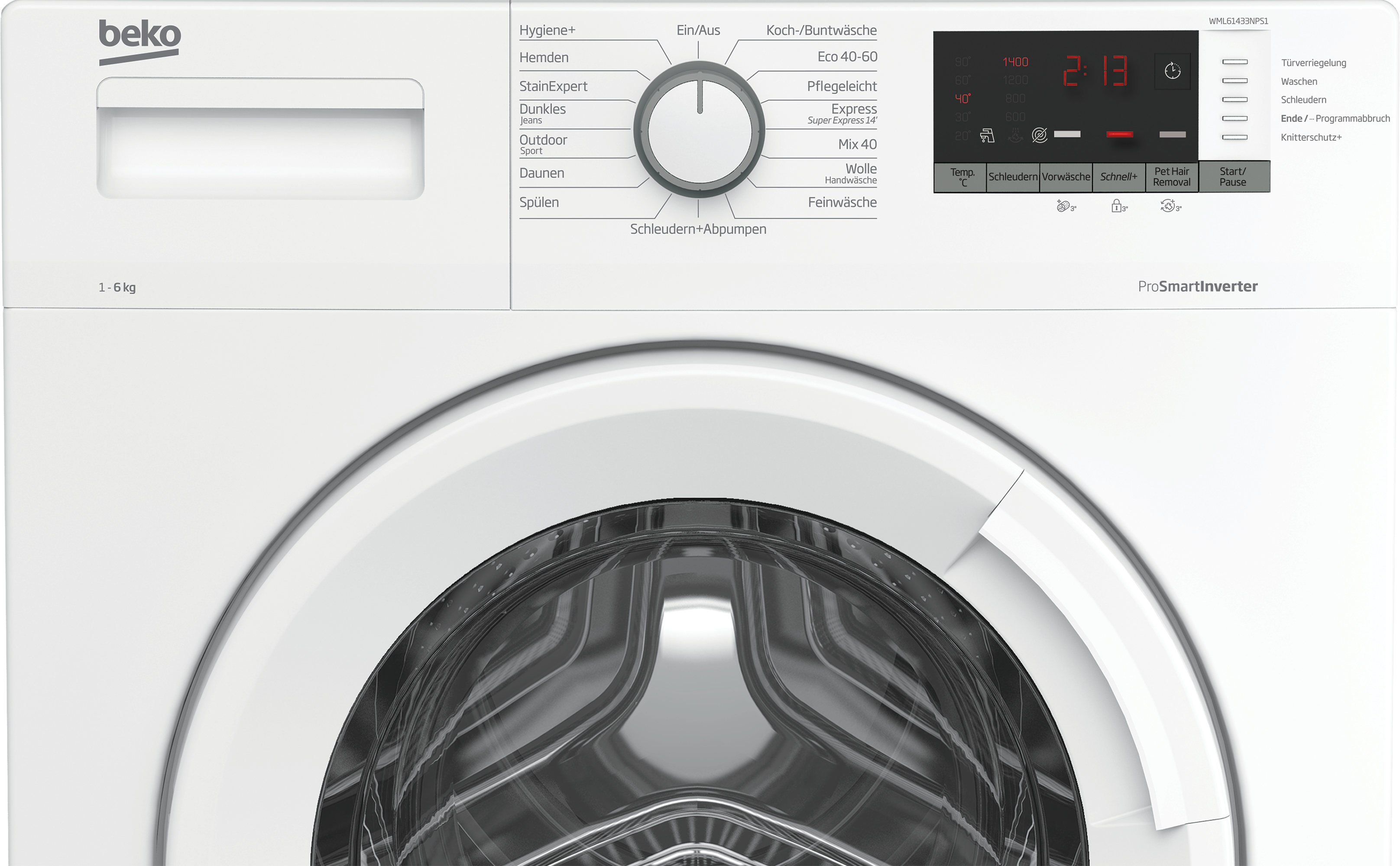 BEKO WML61433NPS1 Waschmaschine (6 kg, 1400 U/Min., D)