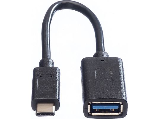 VALUE 11.99.9030 - Adapterkabel USB-C zu USB-A, 15 cm, 5 Gbit/s, Schwarz
