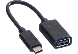 VALUE 11.99.9030 - Câble adaptateur USB-C vers USB-A, 15 cm, 5 Gbit/s, Noir