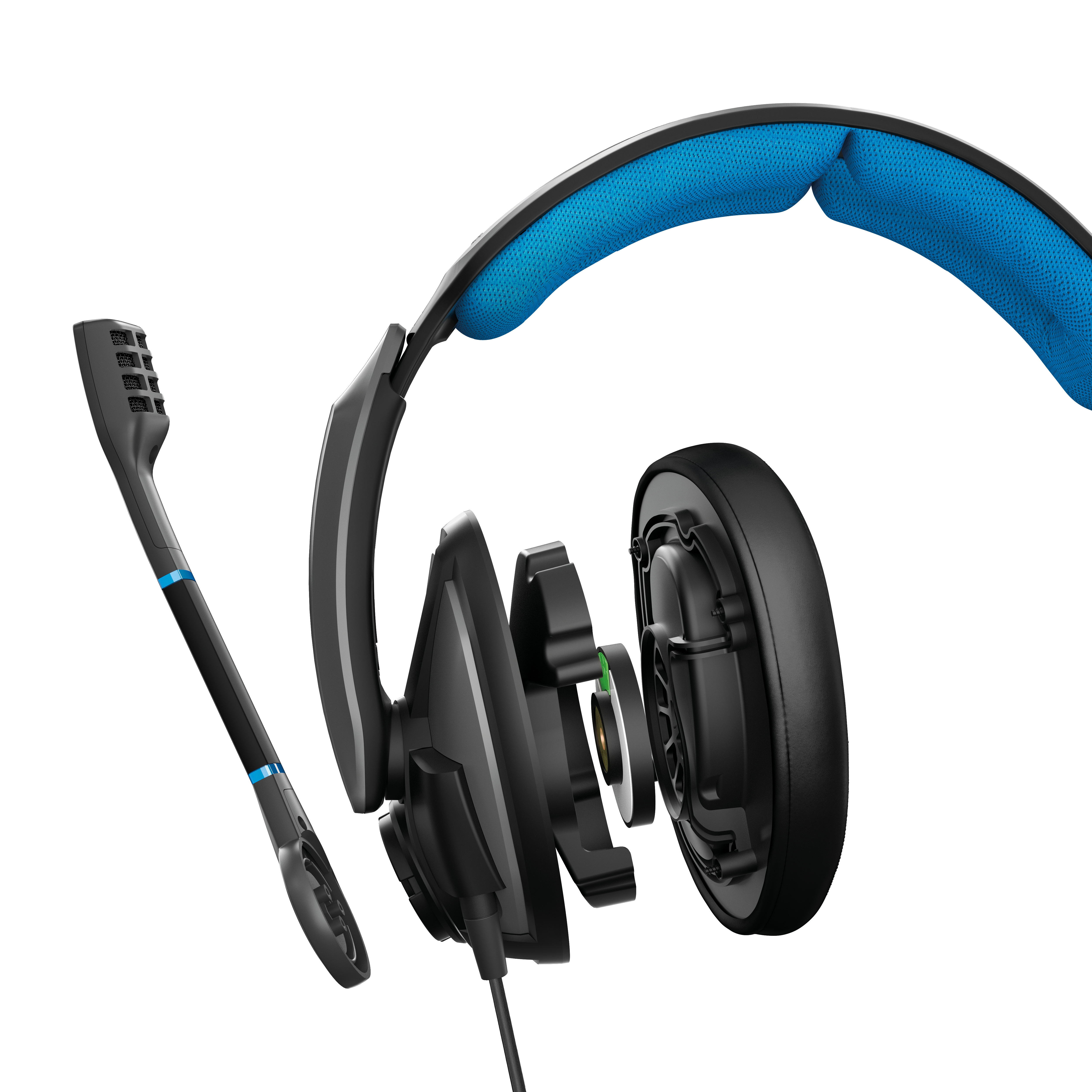 EPOS SENNHEISER GSP 300 , Over-ear Gaming Headset Schwarz/Blau