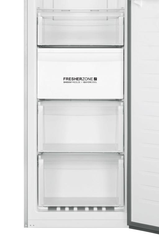 Congelador vertical - Haier Instaswitch H3F-320FSAAU1, 330l, 190cm, WIFI, Convertible a frigorífico, Titanium