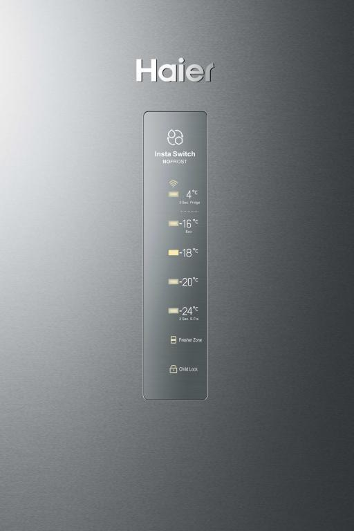 Congelador vertical - Haier Instaswitch H3F-320FSAAU1, 330l, 190cm, WIFI, Convertible a frigorífico, Titanium