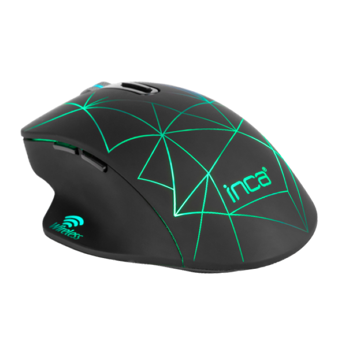 INCA IWM-551 Rechargeable 4 Led illuminated Silent Wireless Sessiz Kablosuz Mouse Siyah