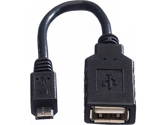 ROLINE 11.02.8311 - Adapterkabel USB-A zu Micro-USB, 15 cm, 480 Mbit/s, Schwarz