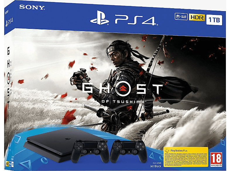 Consola | Sony PS4 Slim 1 TB + Ghost Of Tsushima‎ + 2 DualShock 4