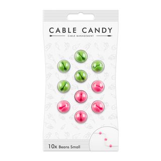 CABLE CANDY Small Beans - Fixation des câbles (Vert/Rose)