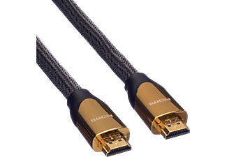 ROLINE 11.04.5802 - HDMI Kabel, 2 m, Schwarz/Gold