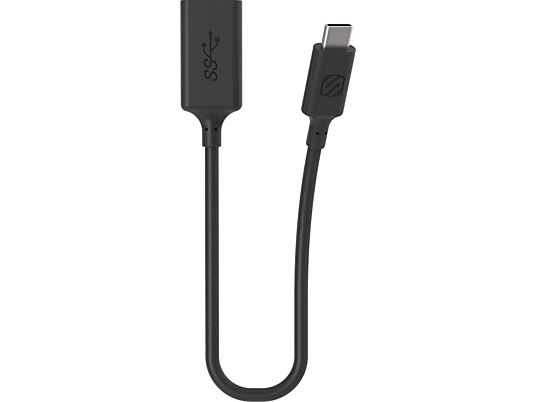 SCOSCHE StrikeLine - Adattatore USB-C a USB 3.1, 15 cm, Fino a 5 GB/s, Nero