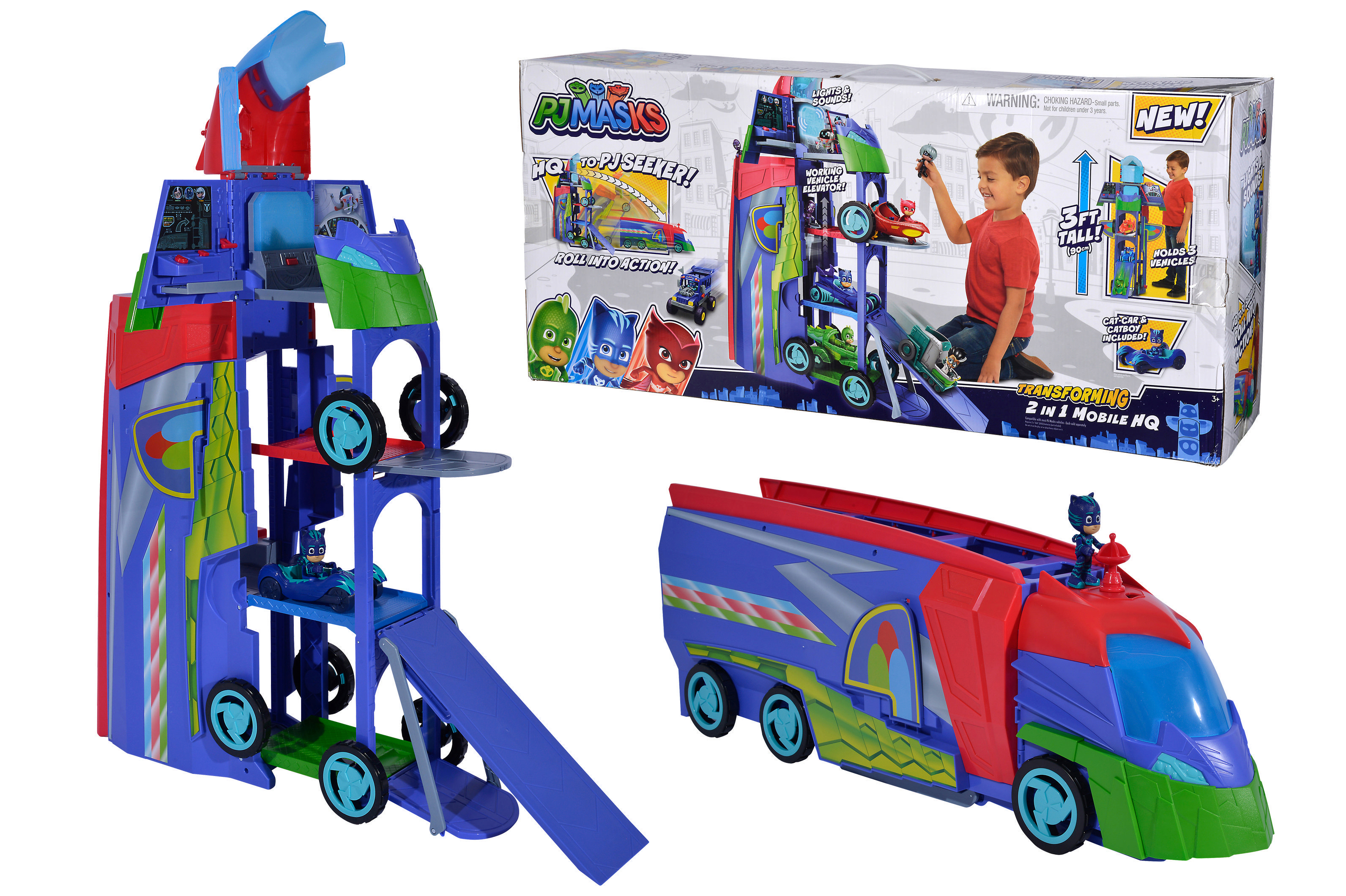 SIMBA TOYS PJM Verwandelbares Hauptquartier Spielset Mehrfarbig