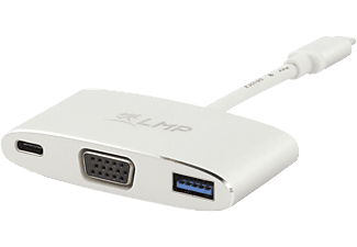LMP 15093 - Adaptateur USB-C vers USB-C/USB 3.0/VGA (Blanc)