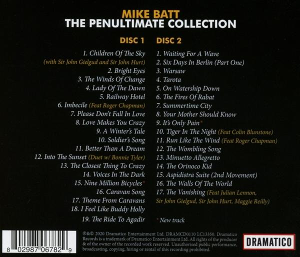 CD-Hülle mit Titelliste auf der Rückseite. Disc 1 und 2 sind erwähnt.