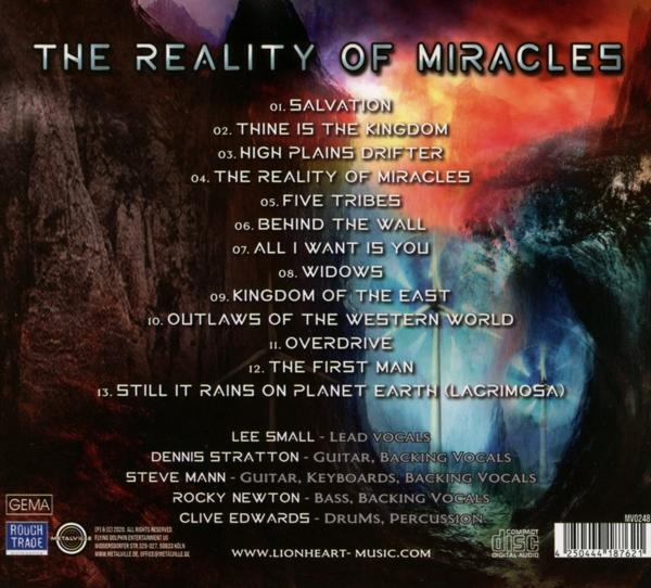 Album-Rückseite mit Songtiteln und Künstlernamen.