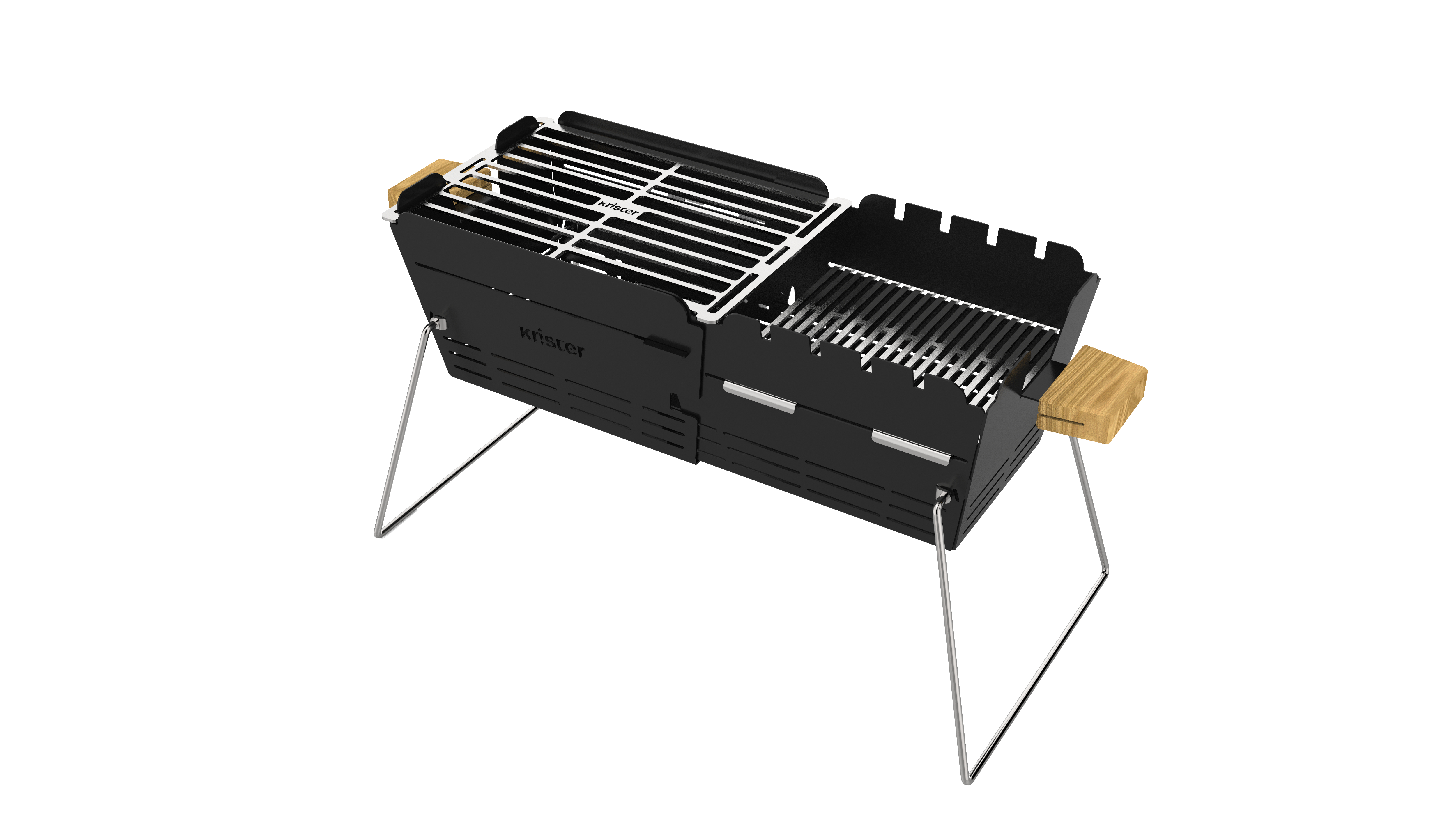 KNISTER 9908 Original Kohlegrill, Schwarz 