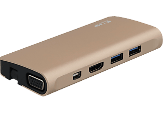 LMP 19009 - Adaptateurs de voyage Multiport USB-C (Noir/Or)