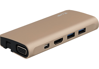 LMP 19009 - USB-C Multiport Reiseadapter (Schwarz/Gold)
