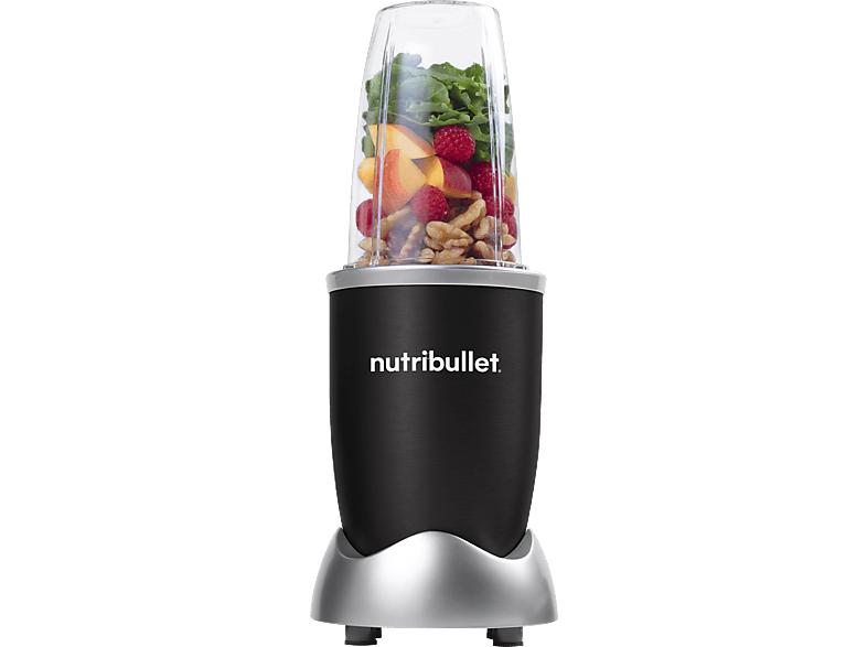 N8WERK Nutrition Mixer In De Midnight Edition | Blender Voor Smoothies En Cocktails Ice Crush Functie Roestvrijstalen Messen 700 Ml En 350 Ml Mengcontainer Met To Go Deksel 800 Watt Zwart