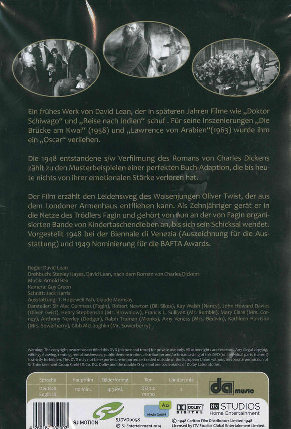 Deutsche DVD-Hülle. Schwarz-Weiß-Bild von Menschen. Text auf Deutsch über einen Film.