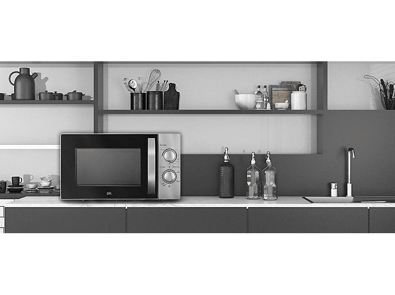OK. OMW 2221 S, Mikrowelle (700 Watt, Grillfunktion)
