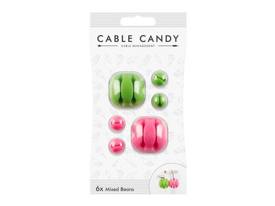 CABLE CANDY Mixed Beans - Fixation des câbles (Vert/Rose)