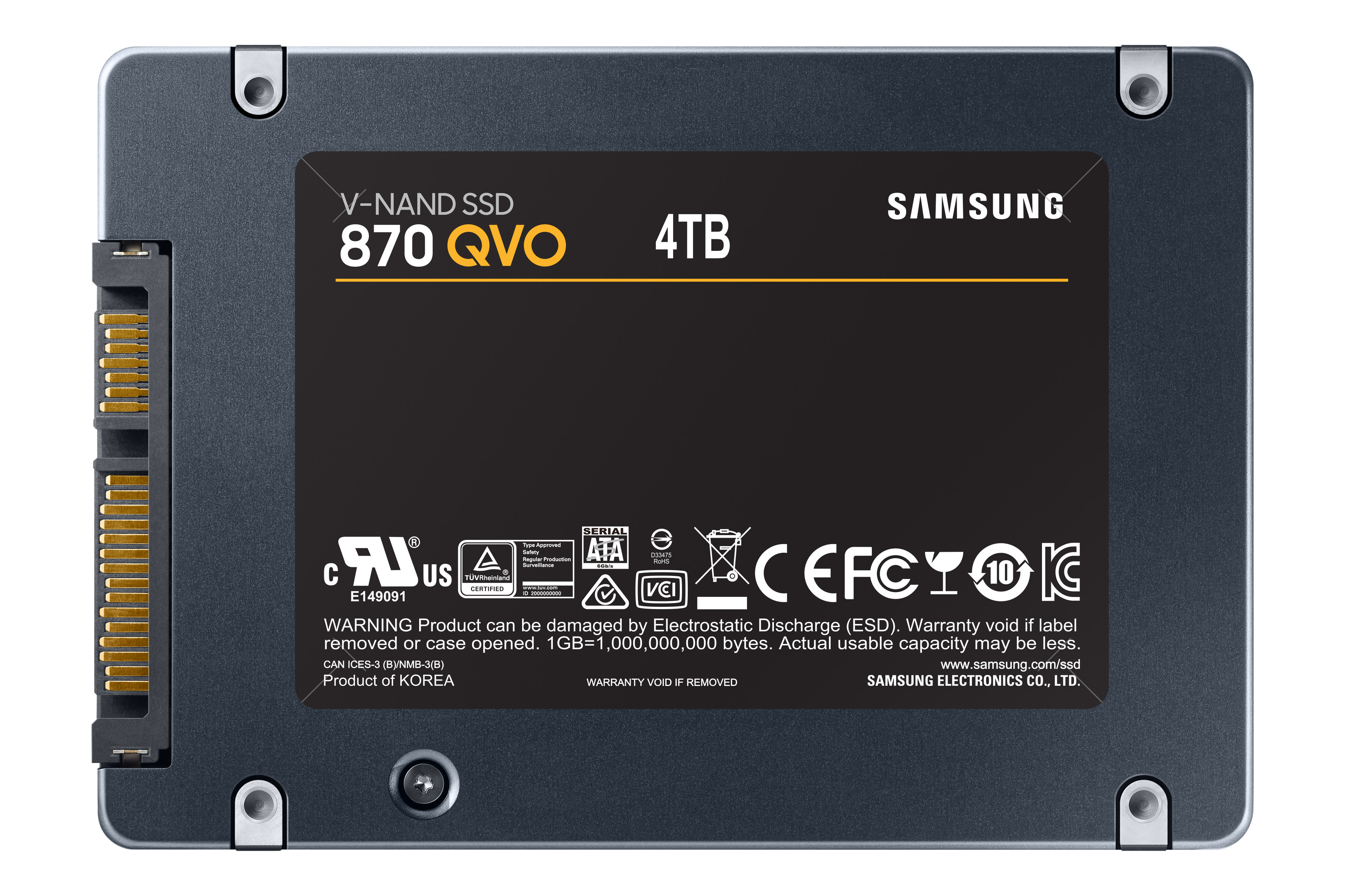 Festplatte SAMSUNG 870 QVO Festplatte Retail, 4 TB SSD SATA 6 Gbps 