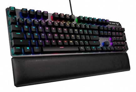 Teclado gaming - ASUS Tuf Gaming K7, USB, Retroiluminado, Mecánico, Resistente al agua y polvo IP56, Negro
