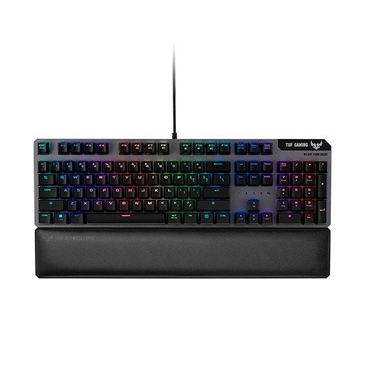 Teclado gaming - Asus Tuf Gaming K7, USB, Retroiluminado, Mecánico, Resistente al agua y polvo IP56, Negro