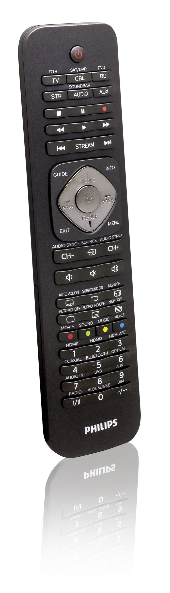 Mando a distancia - Philips SRP5016/10, Universal, 6 en 1, Para 8 dispositivos, Negro