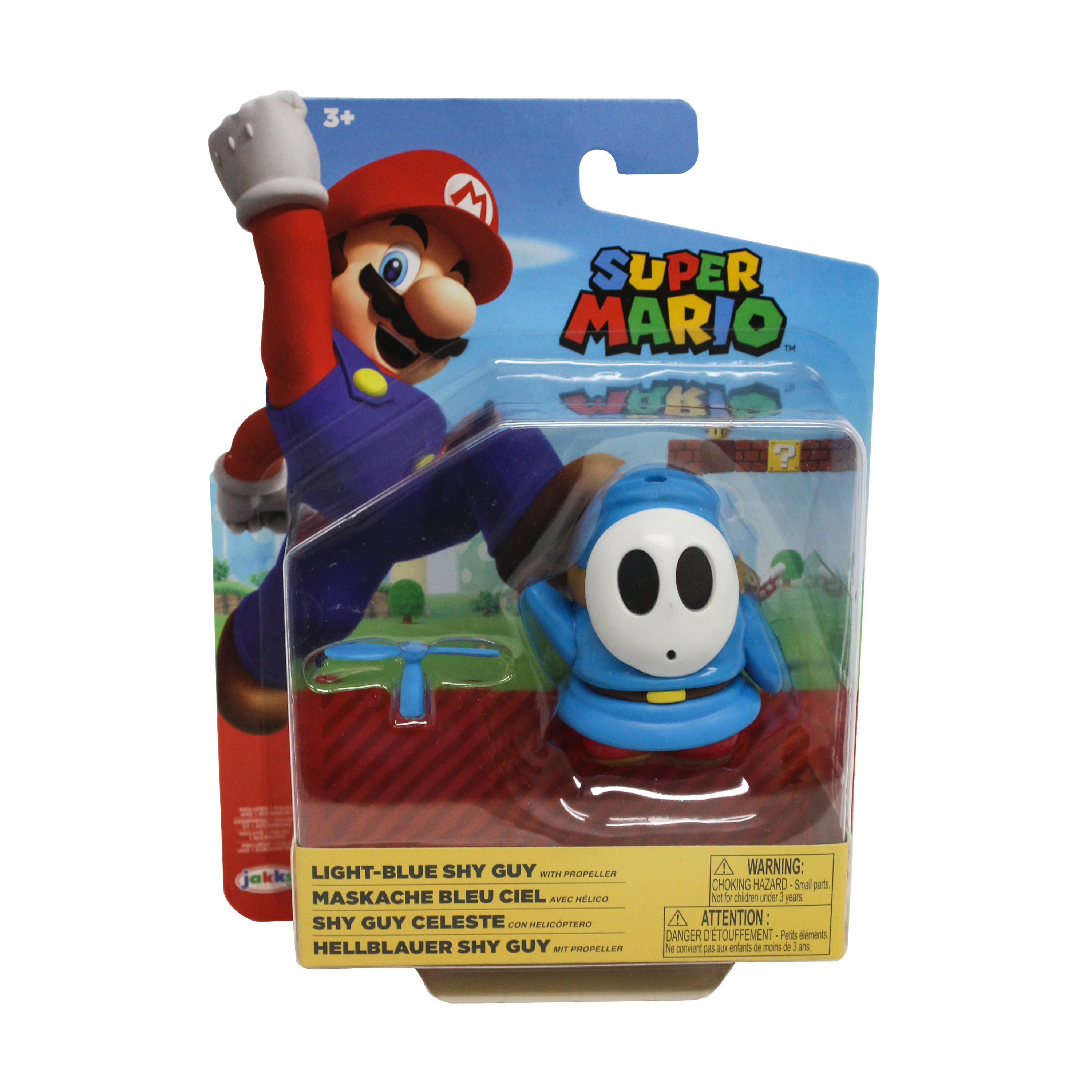 JAKKS PACIFIC Blauer Shy Guy mit Propeller 10 cm Sammelfigur