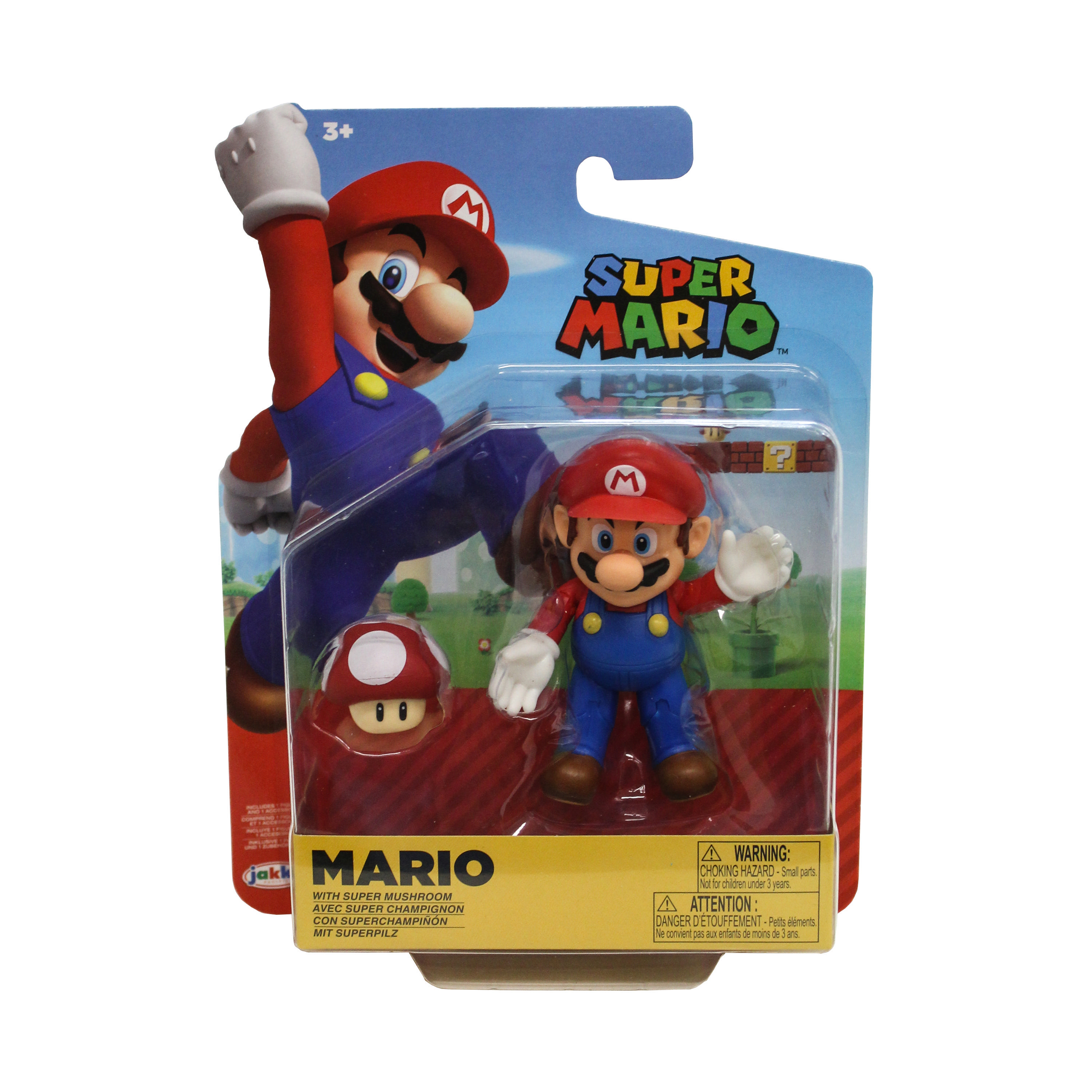 JAKKS PACIFIC 10 Pilz mit cm rotem Sammelfigur Mario Super