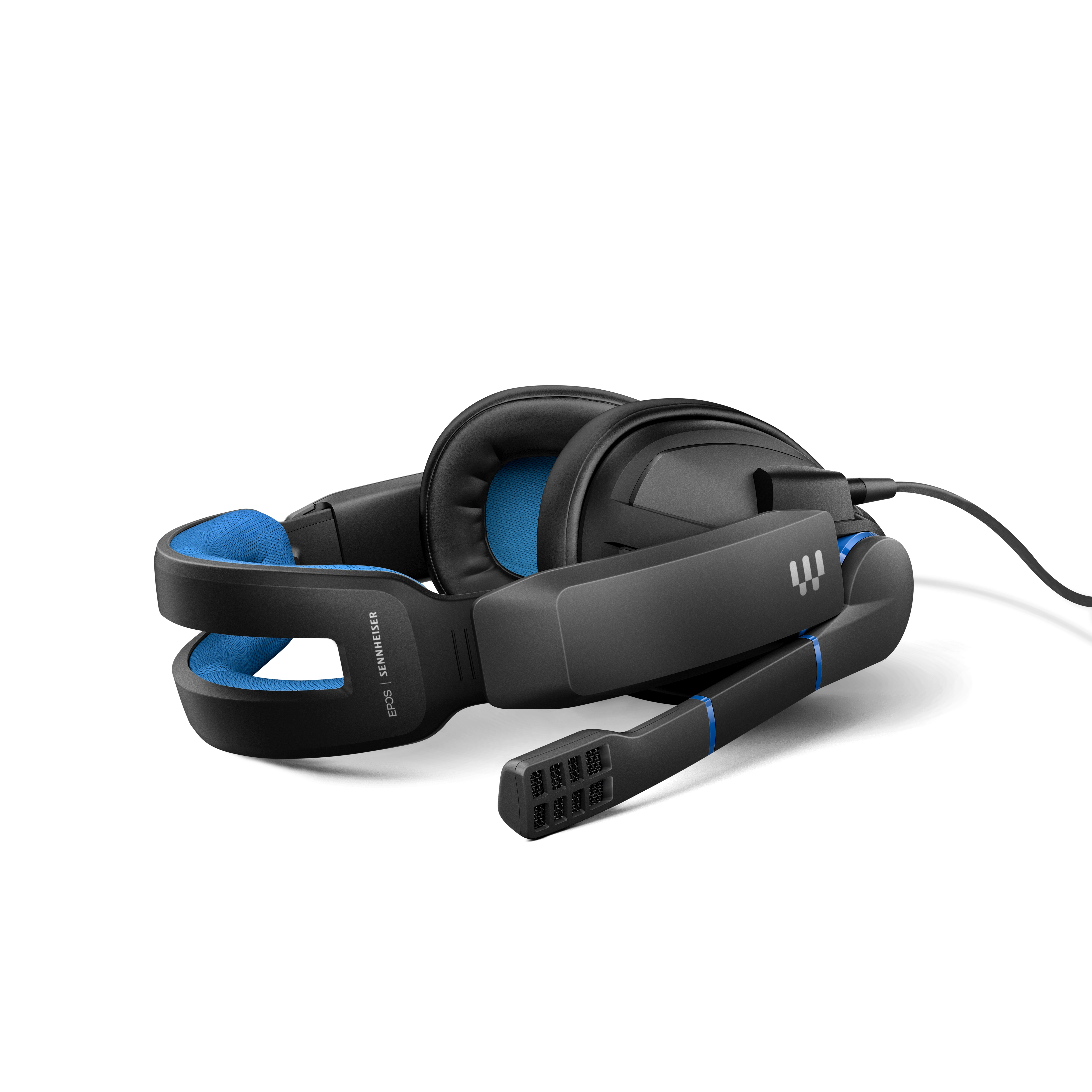 , Gaming SENNHEISER 300 Schwarz/Blau Over-ear EPOS Headset GSP