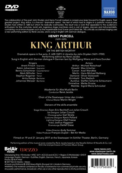 DVD cover with information about King Arthur and the cast.