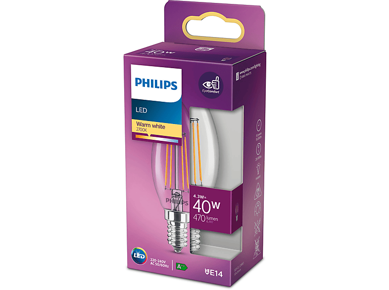 PHILIPS LEDclassic Lampe ersetzt 40 W LED warmweiß