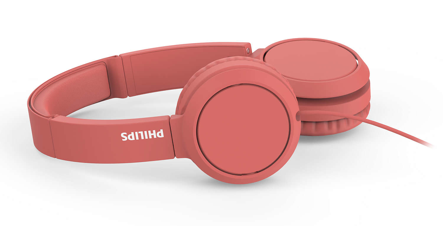PHILIPS H4105RD/00, On-ear Kopfhörer Rot