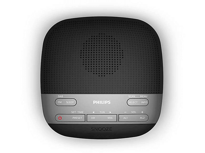 PHILIPS R3505 Radiowecker, Autom. digitales Tuning, DAB+, FM, Schwarz